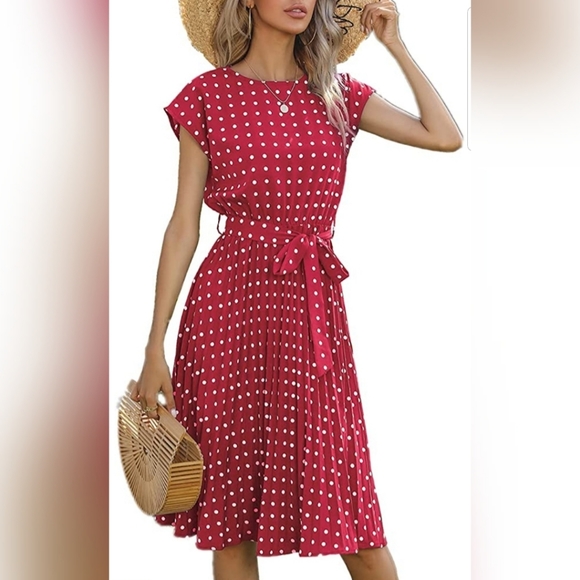 Crewneck Fishtail Ruffle Hem Short Mini Dresses - Picture 1 of 4